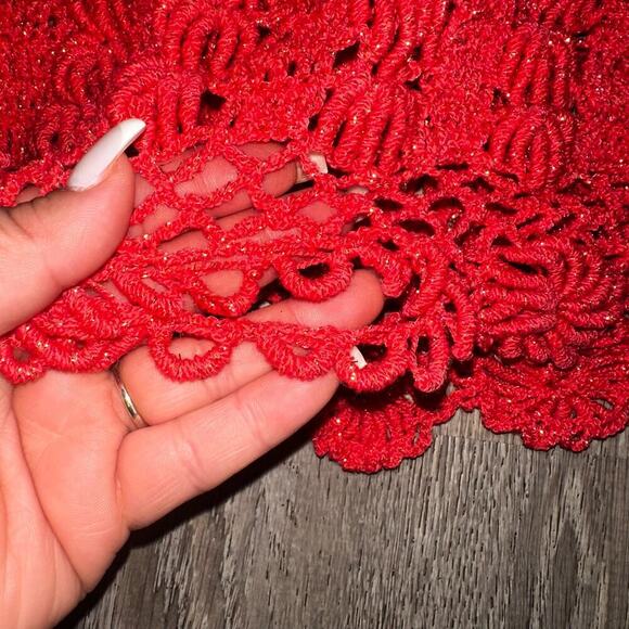 Handmade crochet burnt orange top - Picture 5 of 5
